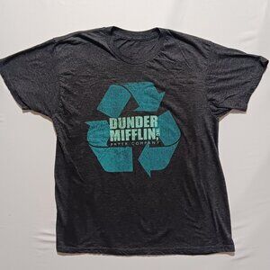 Dunder Mifflin Paper Company The Office Graphic T-Shirt Grey Size Large